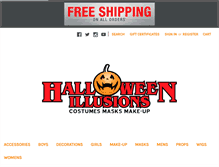 Tablet Screenshot of halloweenillusions.com